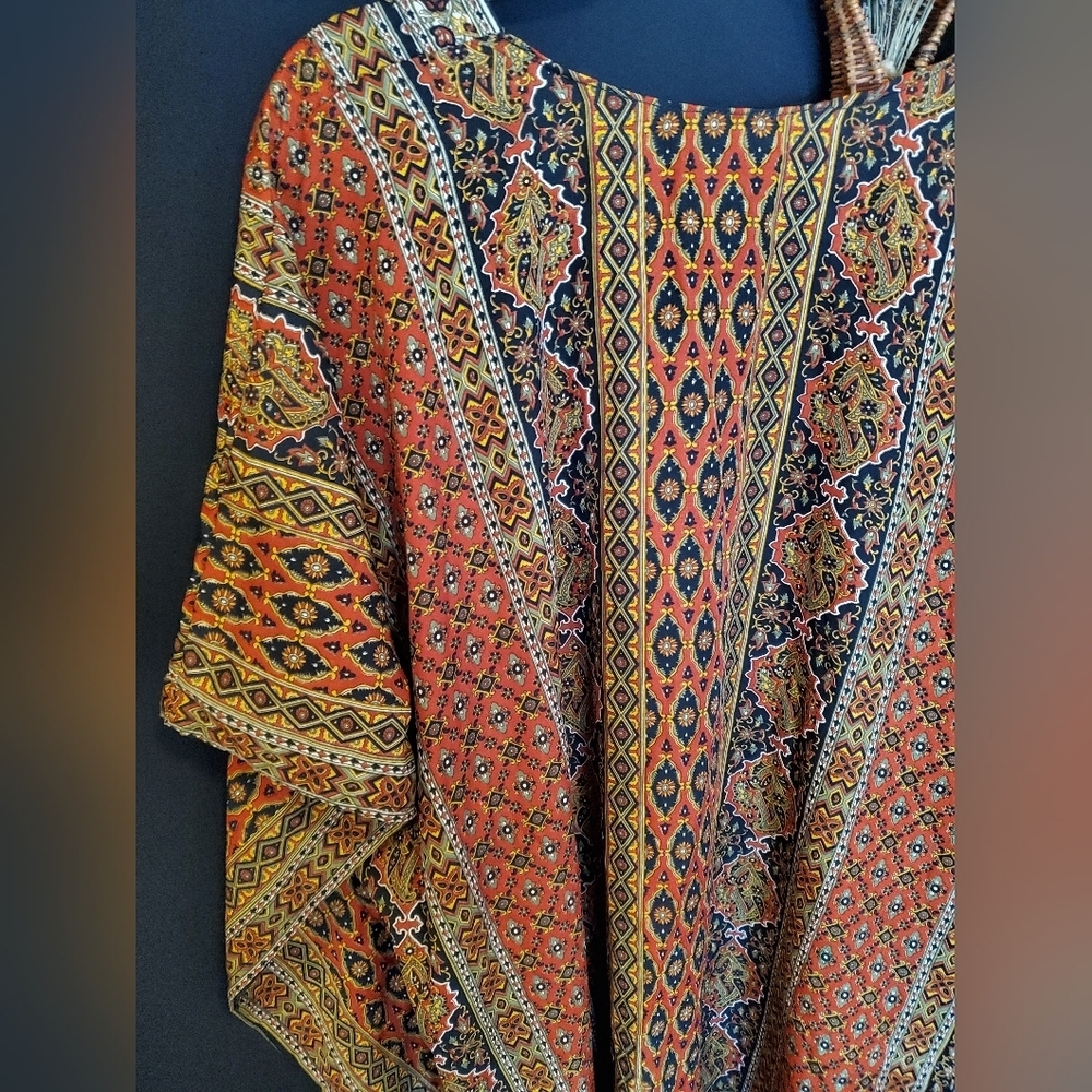 Vintage Sante Orange Kaftan - Picture 7 of 14